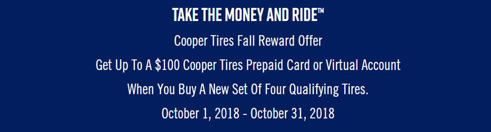 Cooper Tires Take The Money And Ride Fall Reward Offer